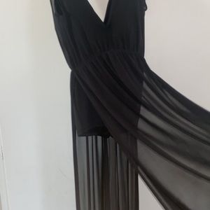 Sheer dress with shorts